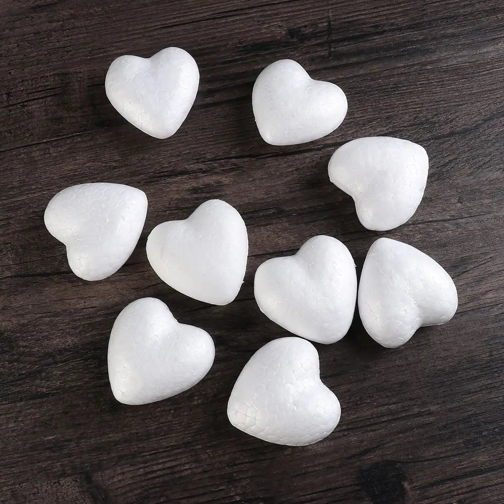 6/8.5/10/15cm Heart Foam Mould White Craft Balls Styrofoam Modelling Polystyrene Wedding Decor DIY Ball Toys Party Decoration