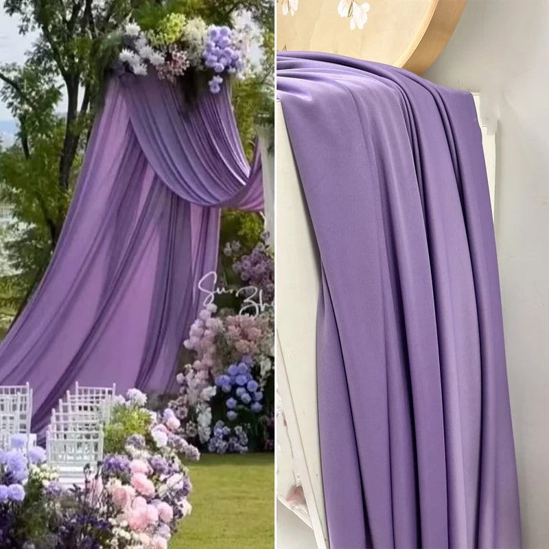Tissu jersey extensible tricoté, bon drapé pour la décoration de mariage, les toiles de fond de fête, les rideaux, les arrière-plans de photographie, largeur 170 cm