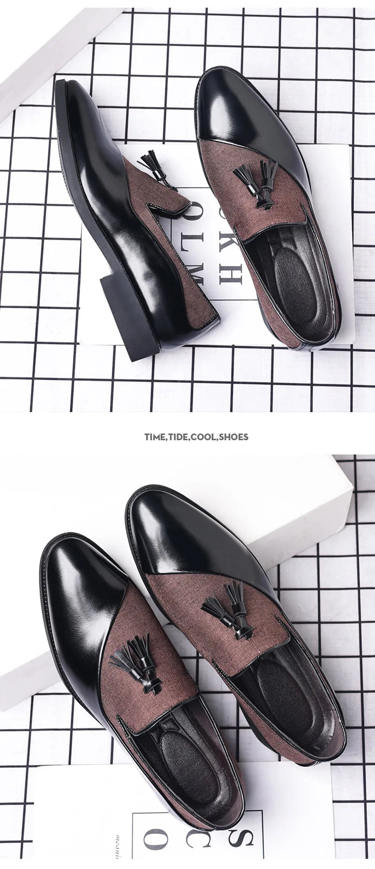 Chaussures Habillées Homme 2026 Nouvelles Chaussures en Cuir Décontractées Homme Chaussures Habillées d'Affaires en Cuir Tendance Polyvalentes Mocassins Bout Pointu à Enfiler