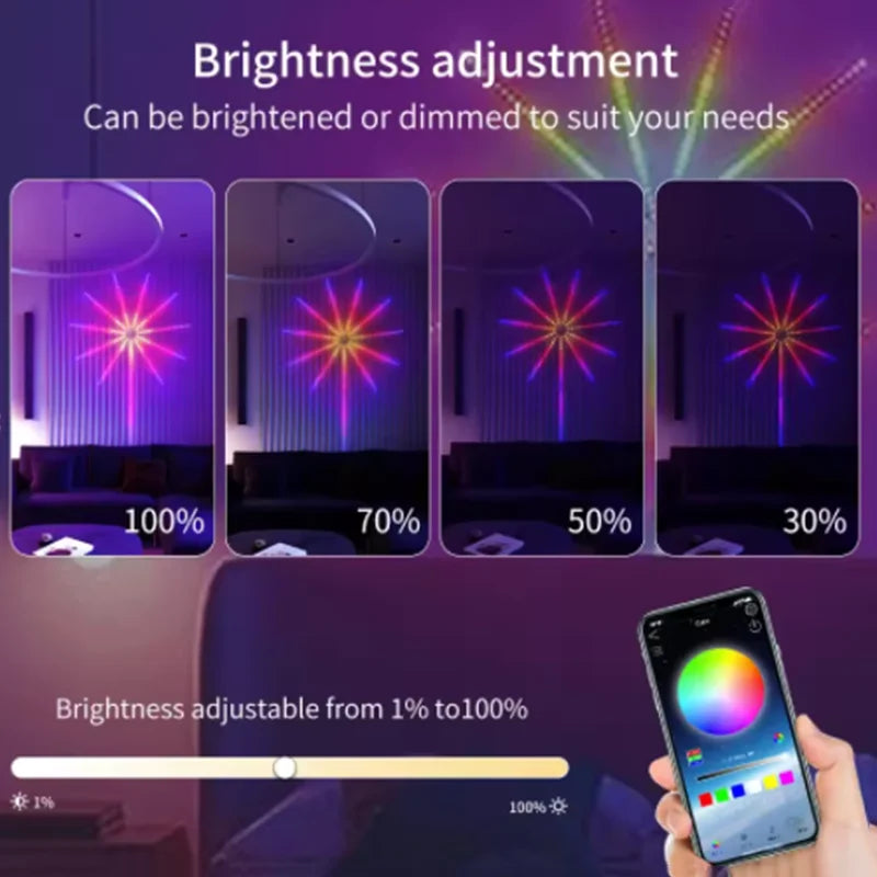 Guirlande lumineuse de Noël intelligente RVBIC à LED, bande lumineuse USB, lampe guirlande LED, pour l'extérieur, le jardin, la chambre, le camping, la décoration de mariage, lumières féériques
