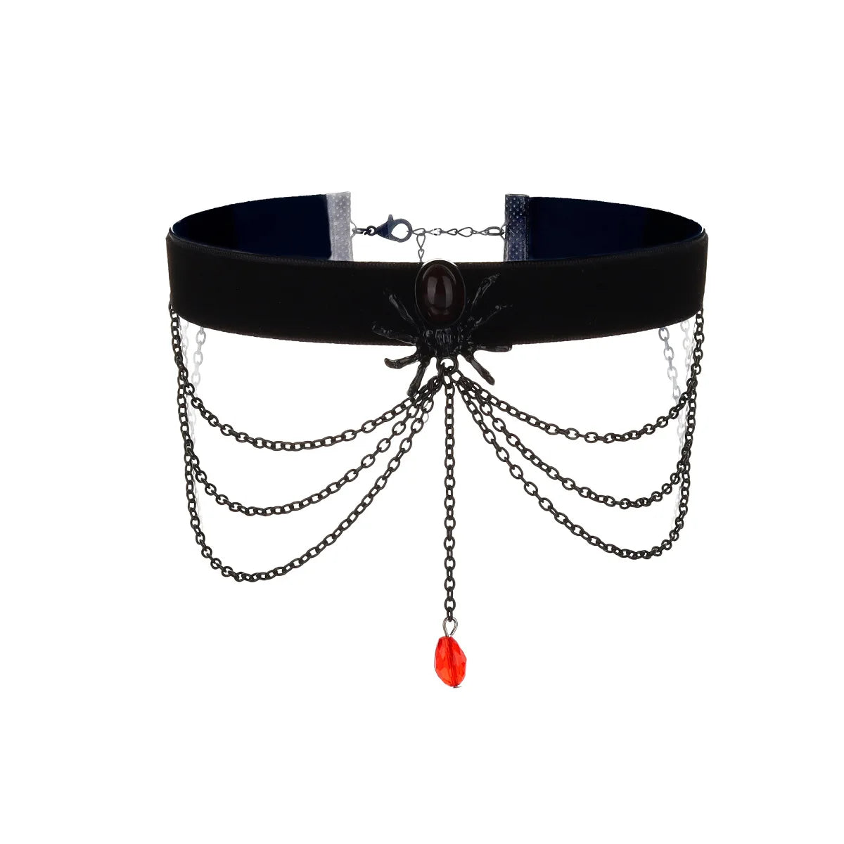 Collier ras-du-cou « rose épanouie en dentelle gothique » — style Lolita