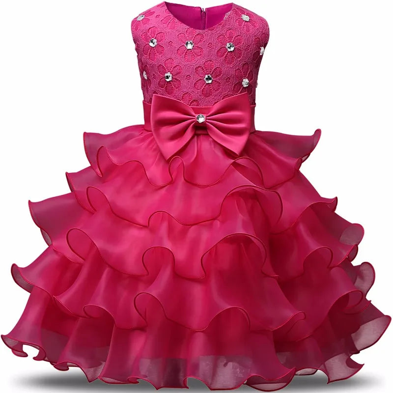 Robe de demoiselle d'honneur pour mariage, pour bébé fille de 2 à 8 ans, tenues d'anniversaire, robes de première communion pour enfants, tenues de fête pour petites filles