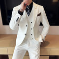 Costumes Homme Sarcelle Coupe Slim Garçons d'Honneur Mariage Tuxedos Trois Pièces Costume de Marié Revers Pointu Blazers Formels de Célébrités Avec Veste