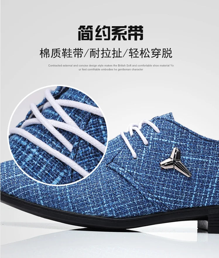 Chaussures Oxford classiques de marque de luxe pour hommes, chaussures en toile respirantes pour hommes, chaussures de mariage formelles, chaussures habillées pour hommes, Herren Schuhe, Sepatu Pria