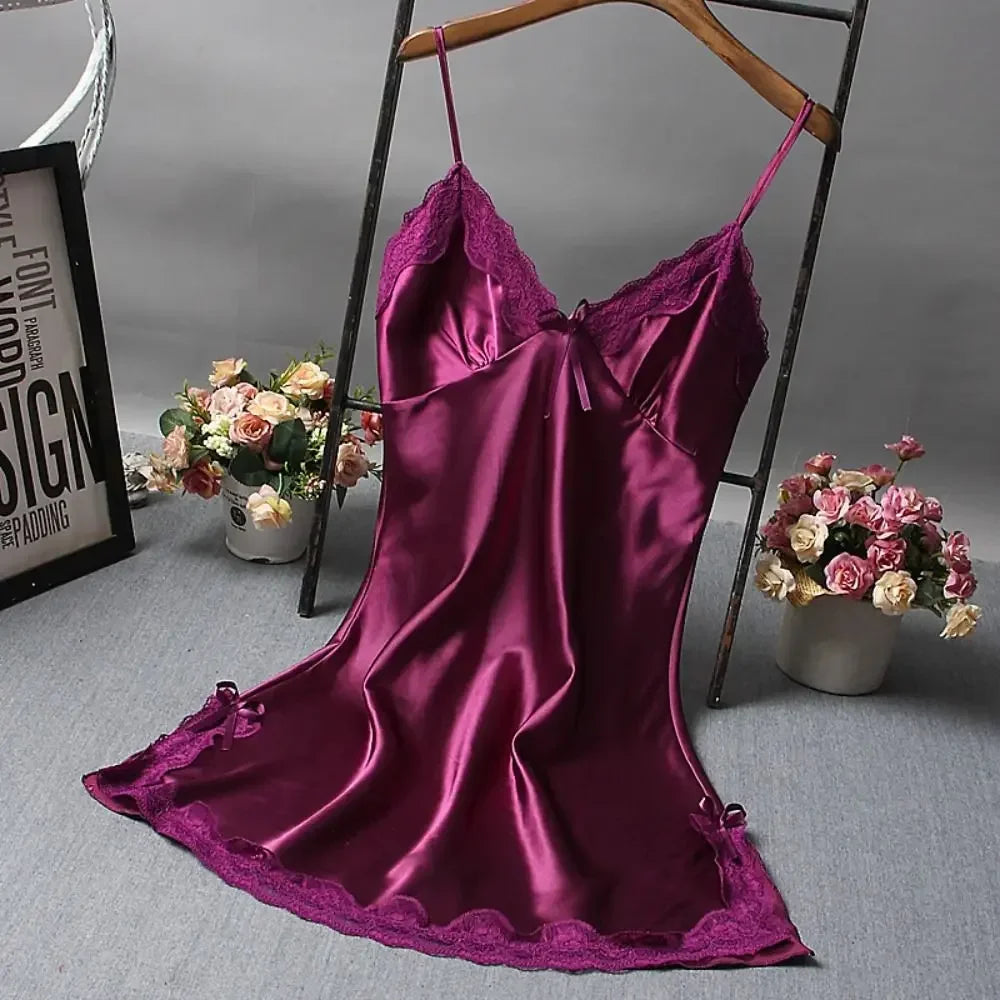 Chemise de nuit en dentelle patchwork sexy Lingerie Chemise de nuit Robe de mariée Vêtements de nuit Robe de nuit sexy pour femmes