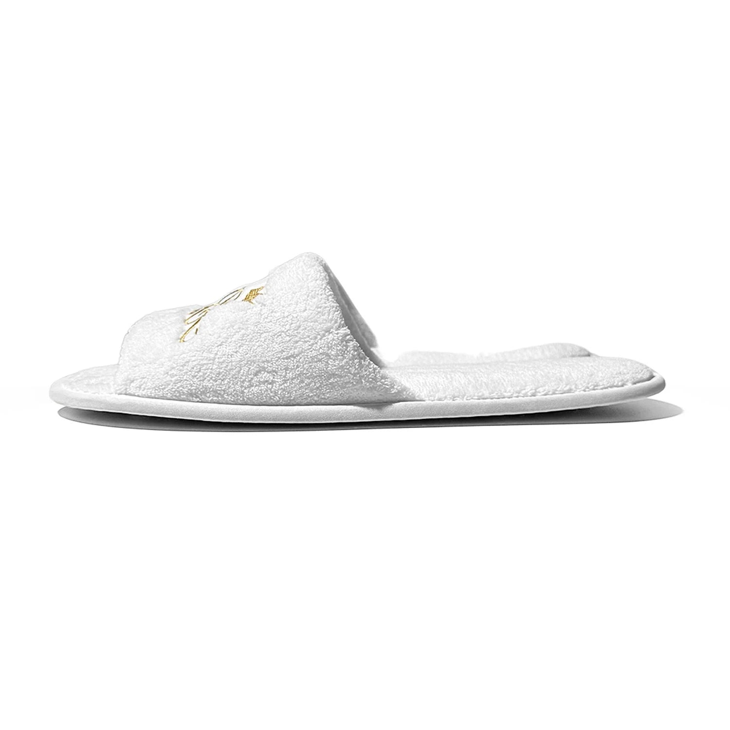 Chaussons de mariée et de demoiselle d'honneur, Chaussons de mariage à enfiler pour invités, à bout ouvert avec broderies dorées, vert menthe et roses