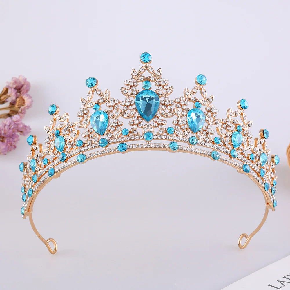 Couronnes et diadèmes de mariée princesse pour filles, bal de promo, anniversaire, robe de mariée, bijoux de cheveux, accessoires de tête de fête
