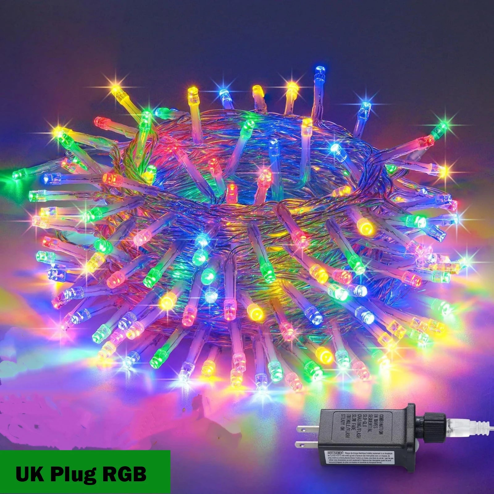 Guirlande lumineuse 24V 100/800LED 8 Modes Étanche Bleu Blanc Chaud RVB Lumières de Noël Fées pour Cour Fête Mariage Décoration