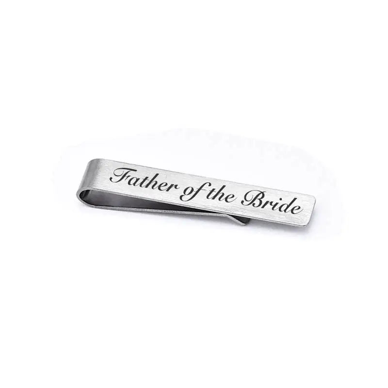 Men's Brushed Stainless Steel Tie Clip – Groom, Best Man & Groomsman Wedding Gift