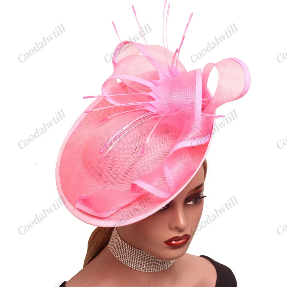 Mini chapeau bibi pour femme, élégant, pour thé, derby, Kentucky, fleur, plume, pour cocktail, mariage