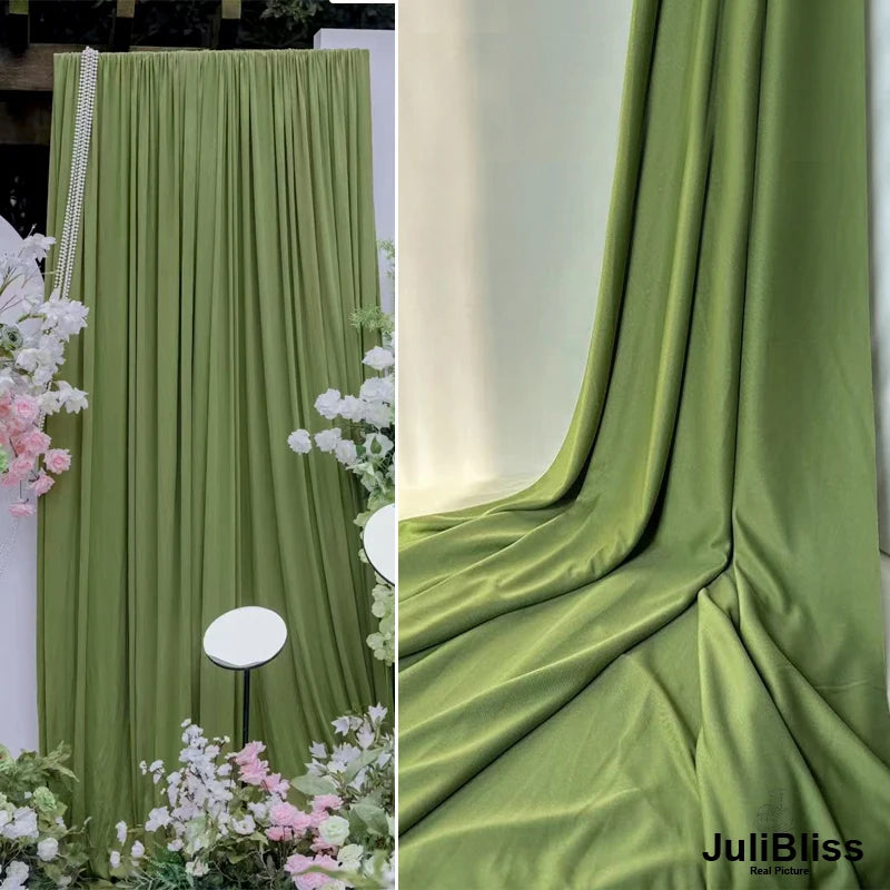 Tissu jersey extensible tricoté, bon drapé pour la décoration de mariage, les toiles de fond de fête, les rideaux, les arrière-plans de photographie, largeur 170 cm