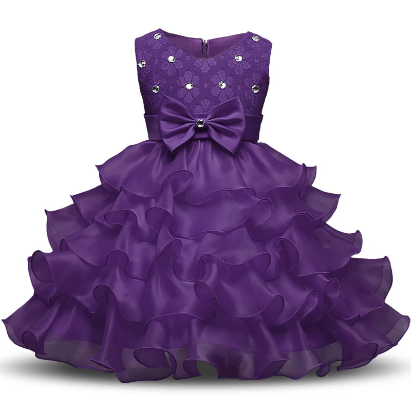 Robe de demoiselle d'honneur pour mariage, pour bébé fille de 2 à 8 ans, tenues d'anniversaire, robes de première communion pour enfants, tenues de fête pour petites filles