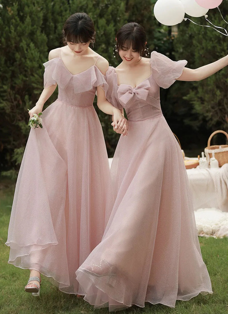 Robe de demoiselle d'honneur féerique printemps-été 2026 pour sœurs minces, robe de soirée de mariage élégante