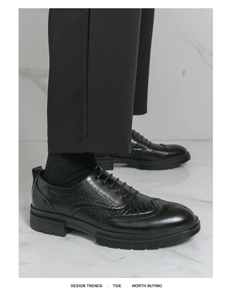 Chaussures classiques de mariage en cuir pour hommes Richelieu Chaussures habillées d'affaires de haute qualité pour hommes Chaussures de bureau pour homme pour fête, événements sociaux ou occasions formelles