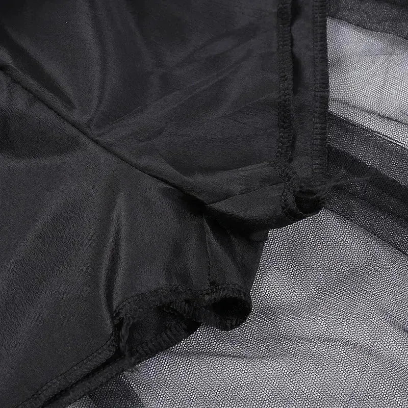 Jupes décontractées Punk Sexy en maille taille haute irrégulière pour femmes, nouvelle jupe polyvalente de style gothique européen et américain pour l'été