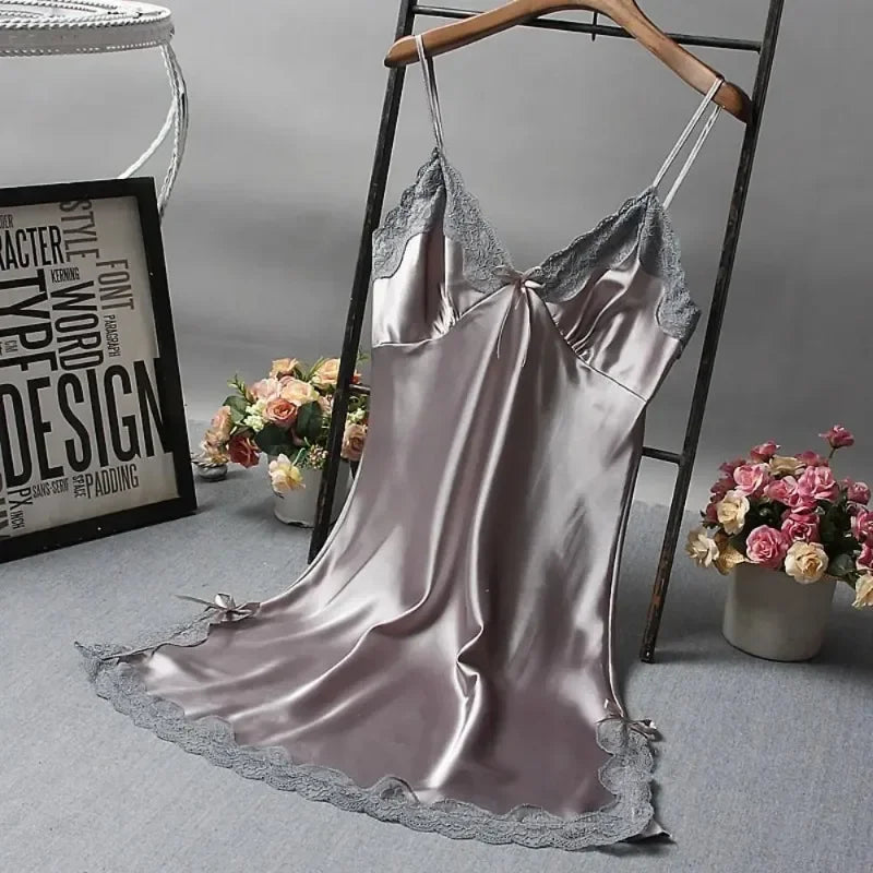 Chemise de nuit en dentelle patchwork sexy Lingerie Chemise de nuit Robe de mariée Vêtements de nuit Robe de nuit sexy pour femmes