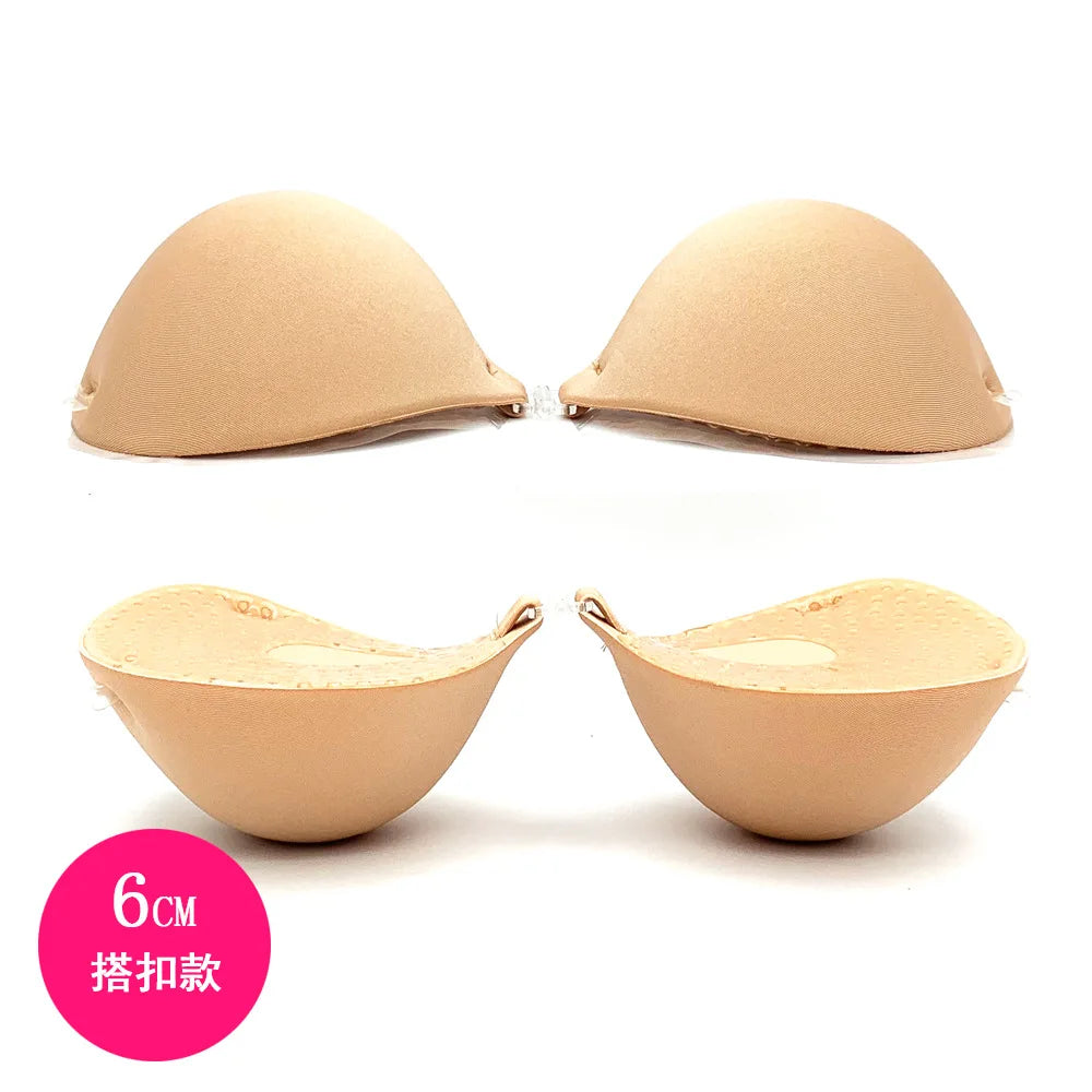 Soutien-gorge adhésif en silicone 6 cm - Invisible push-up étanche pour robes de mariée et dos nus, courbe naturelle pour petites poitrines