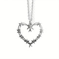 Gothic Thorn Love Pendant Necklace — Men's & Unisex