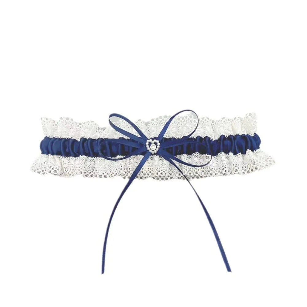 New Bride's Wedding Garter, Diamond Bow, Lace Garter, Women's Leg Accessories, Wedding Party Garter