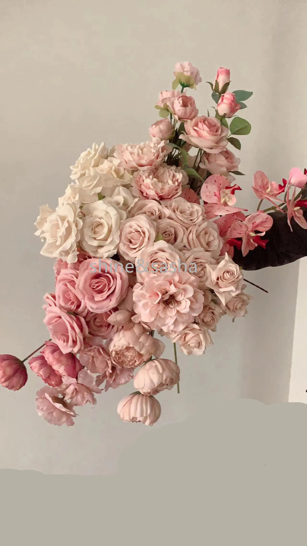 Romantic Artificial Rose Aisle & Venue Décor — Dusty Pink, Blush & More