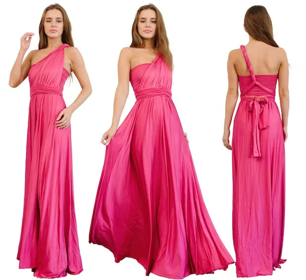Robe de demoiselle d'honneur, robe longue vert olive de demoiselle d'honneur, robe convertible pour cortège nuptial, robe infinie multivoies, robe sur mesure