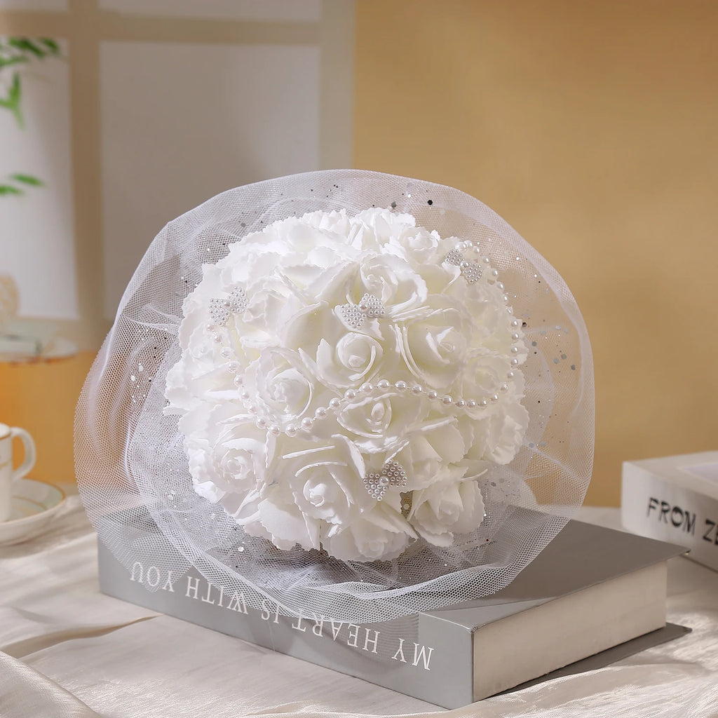 Pearl Dream Bridal Bouquet | Artificial Wedding Flowers