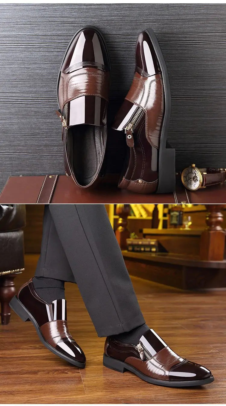 Chaussures Homme Chaussures en Cuir Chaussures Habillées D'affaires Décontractées Tout-Aller Anti-Choc Résistantes à l'Usure Chaussures Homme