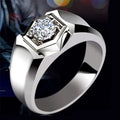 Bague de doigt simple et ajustable pour homme, accessoire de mariage pour le marié, bague tendance en argent 925, bijou masculin, cadeau pour petit ami