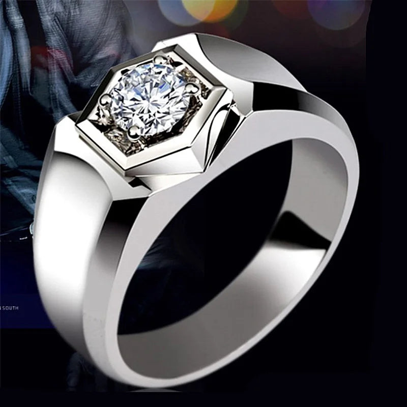 Bague de doigt simple et ajustable pour homme, accessoire de mariage pour le marié, bague tendance en argent 925, bijou masculin, cadeau pour petit ami