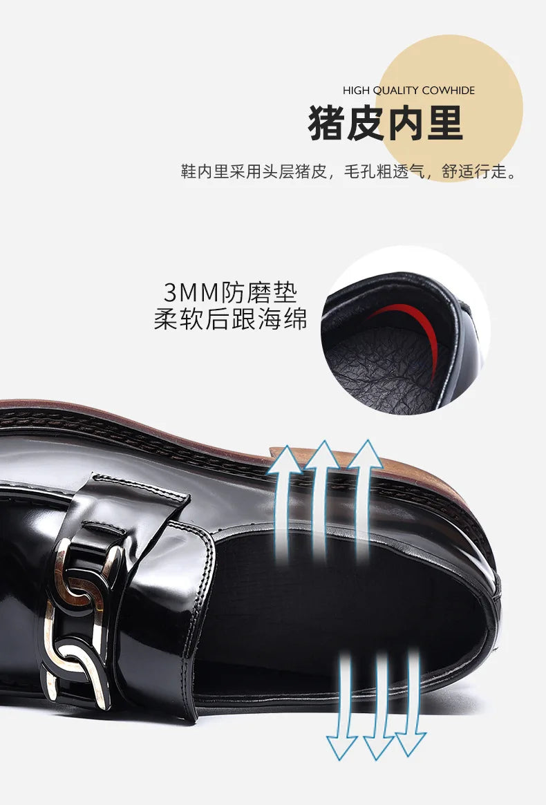 2024 New Shoes For Men Loafers Mens Dress Shoes Leather Shoes Man Male Genuine Leather Social Shoes