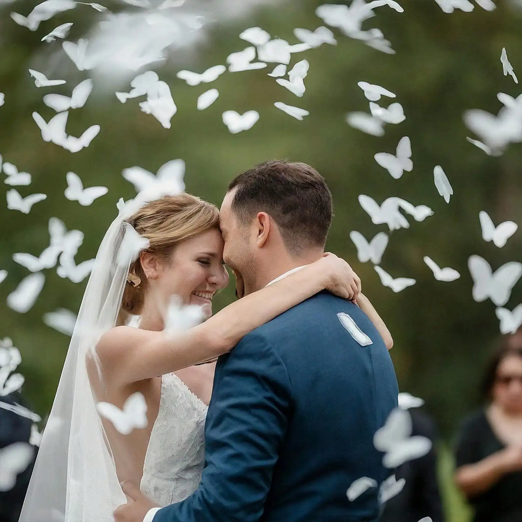Confettis Papillons Blancs pour Mariage Douche Nuptiale Enterrement de Vie de Jeune Fille Décoration de Mariage Idée de Sortie Allée Confettis en Vrac
