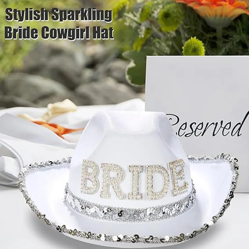 Chapeau en Jean Blanc "Bride to Be" avec Voile Décoration de Mariage, Douche Nuptiale, Fiançailles, Enterrement de Vie de Jeune Fille, Accessoire de Coiffure