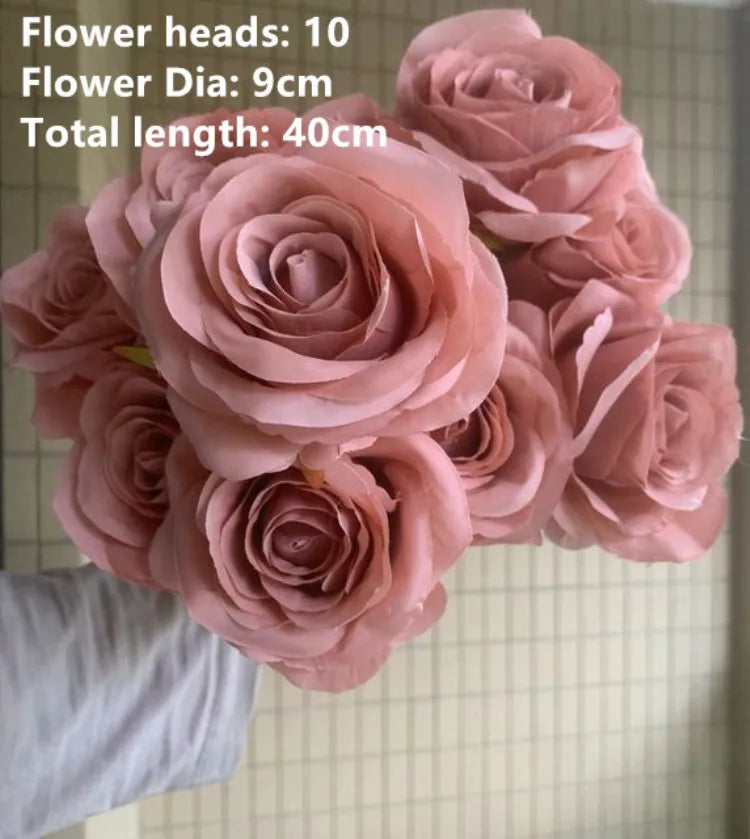 Romantic Artificial Rose Aisle & Venue Décor — Dusty Pink, Blush & More