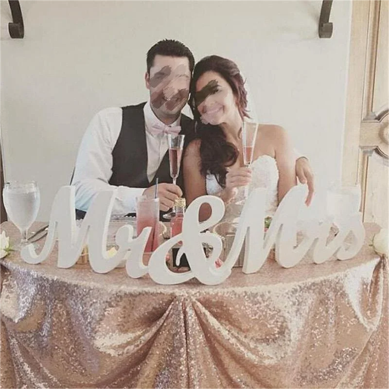 Wedding Decorations Wooden Letter Mr & Mrs Decor Ornaments Wedding And Anniversary Events Party DIY Decoration Supplies