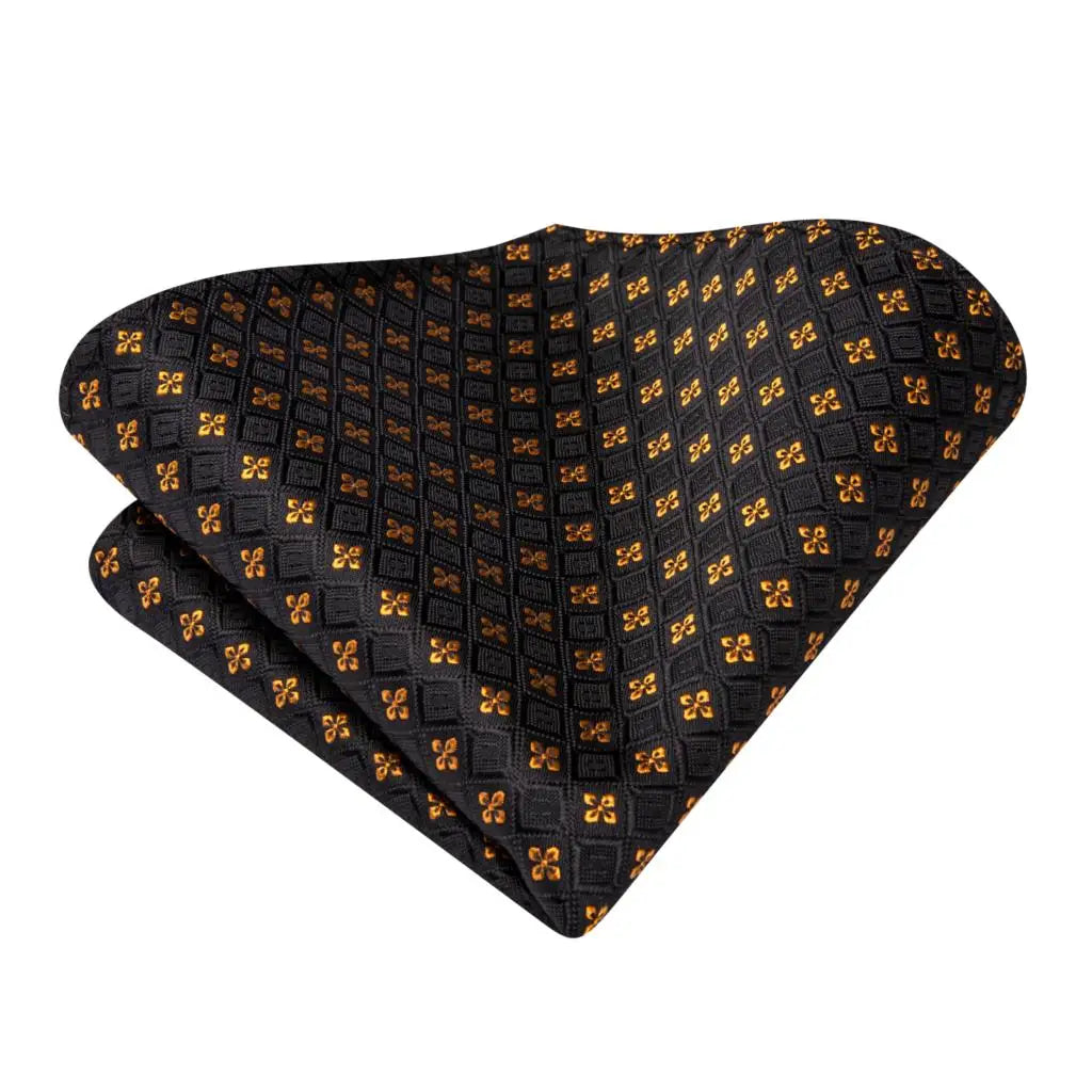 Silk Necktie Gift Set | Groom & Groomsmen Wedding Tie with Pocket Square & Cufflinks