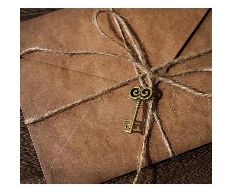 Kit de papier à lettres vintage kraft, papier à écrire, enveloppes A5 à fenêtre, enveloppe d'invitation de mariage, enveloppe cadeau