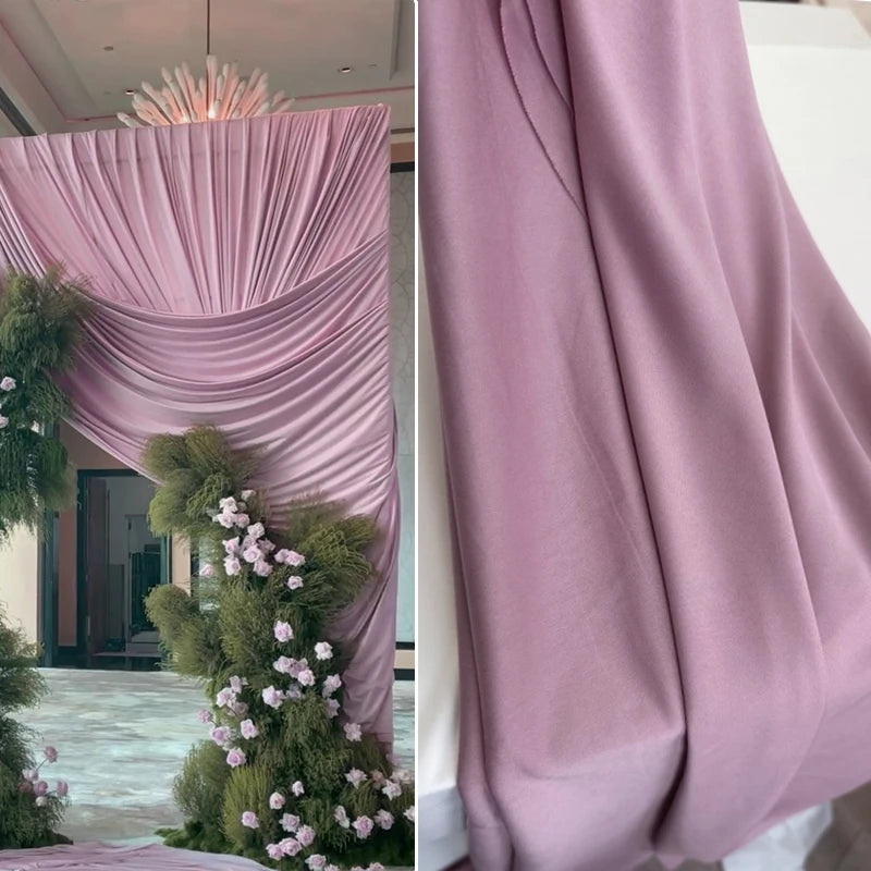 Tissu jersey extensible tricoté, bon drapé pour la décoration de mariage, les toiles de fond de fête, les rideaux, les arrière-plans de photographie, largeur 170 cm