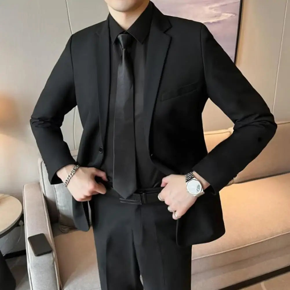 Suits For Men Elegant Wedding 2 Pieces Set Jackets Pants Blazers Slim Fit Formal Outfit Fashion Business Classic 2026 Costume