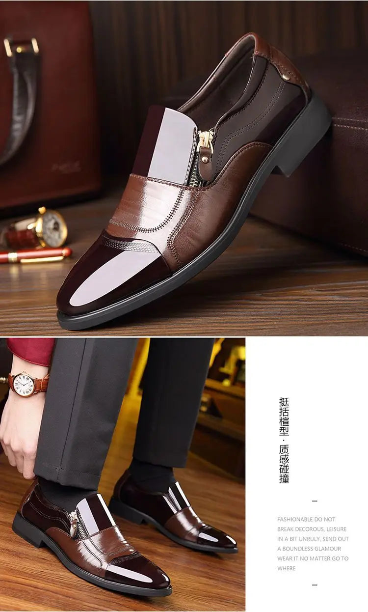 Chaussures Homme Chaussures en Cuir Chaussures Habillées D'affaires Décontractées Tout-Aller Anti-Choc Résistantes à l'Usure Chaussures Homme