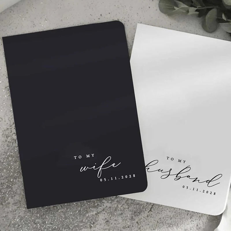 Personalized Wedding Vow Books Bride & Groom Speeches Custom His and Hers Vow Books Wedding Ceremony Decor Engagement Gift