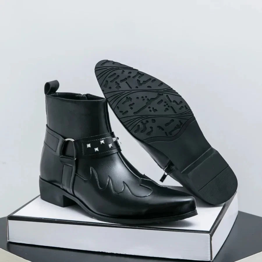 Nouvelle Collection Bottines Homme Chelsea Cuir Décontractées Mode Confortables Bottes Montantes Chaussures de Marche Baskets