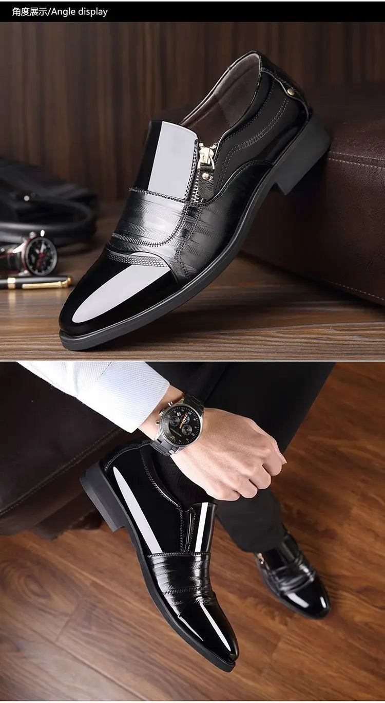 Chaussures Homme Chaussures en Cuir Chaussures Habillées D'affaires Décontractées Tout-Aller Anti-Choc Résistantes à l'Usure Chaussures Homme