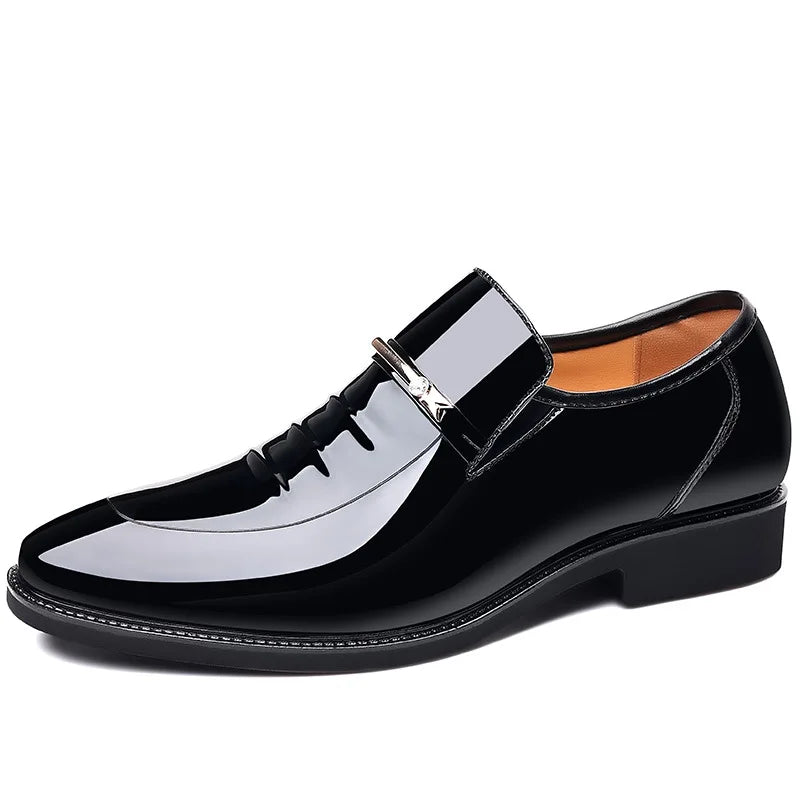 Chaussures habillées pour homme Pointures 38-49, Mocassins formels à haut brillant, Chaussures de mariage de luxe, Chaussures de conduite décontractées et confortables pour hommes