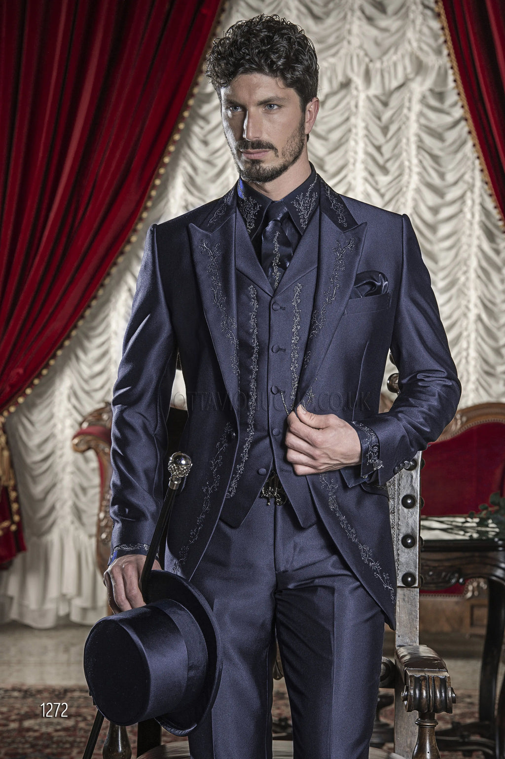Costume sur mesure homme 2026 – Élégant costume de mariage/bal pour homme brodé – Costumes homme 3 pièces (veste+pantalon+gilet) 004
