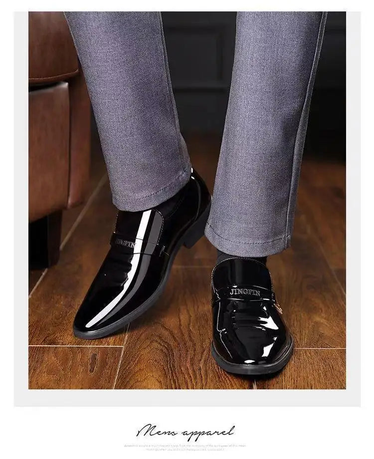 Men's Brown Hollow-Out Dress Shoes | Height-Boosting | Groom & Wedding