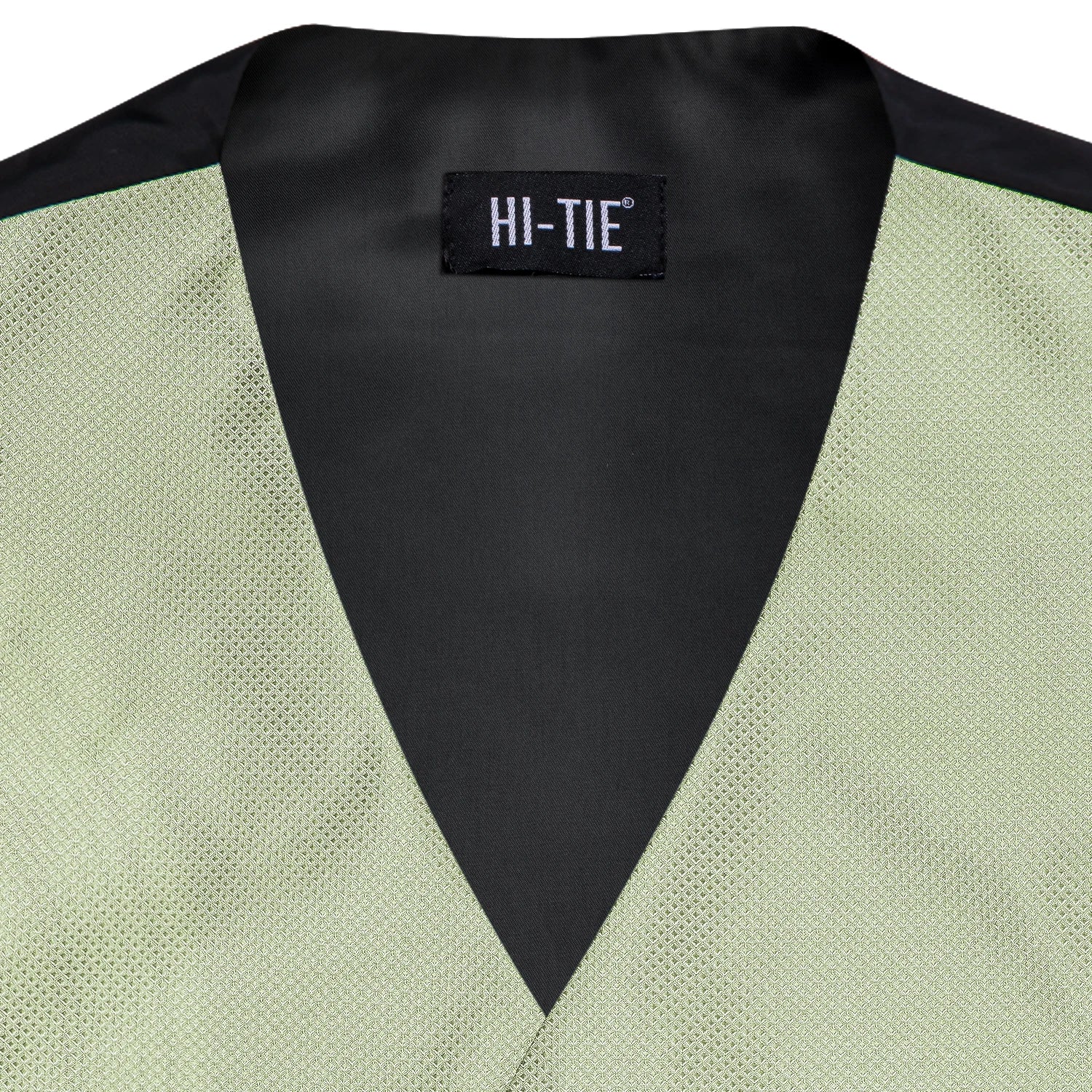 Gilets de costume en soie Hi-Tie pour homme, 4 pièces, tissés, vert sauge uni, gilet, cravate, pochette, boutons de manchette, pour affaires, mariage, robe, veste de taille