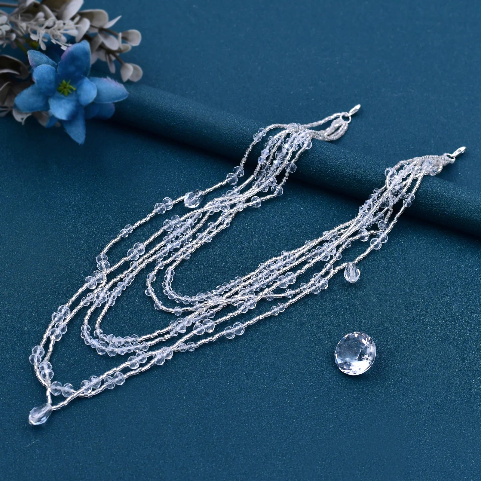 Bijoux de mariée Accessoires de mariage Cristal gland Pendentif Collier Femme Boléro Châle Robe Épaule Décoration SG04