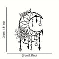 Elegant Gothic Moon & Flower Metal Wall Art Modern Craft Hanging Ornament for Living Room Decor