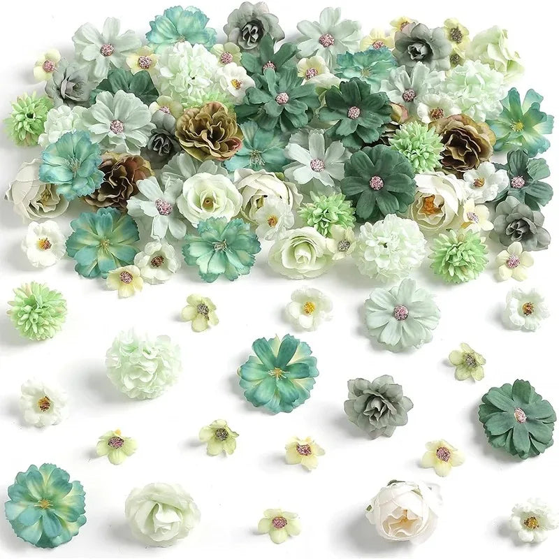 Silk Rose Flower Heads for Wedding DIY & Décor (Set of 20)