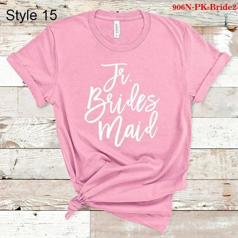 T-shirts de fête prénuptiale EVJF Baby of Honor Mère du marié Jr. Demoiselle d'honneur Mariée Fille de fleurs Brides Babes Team Bride Maid